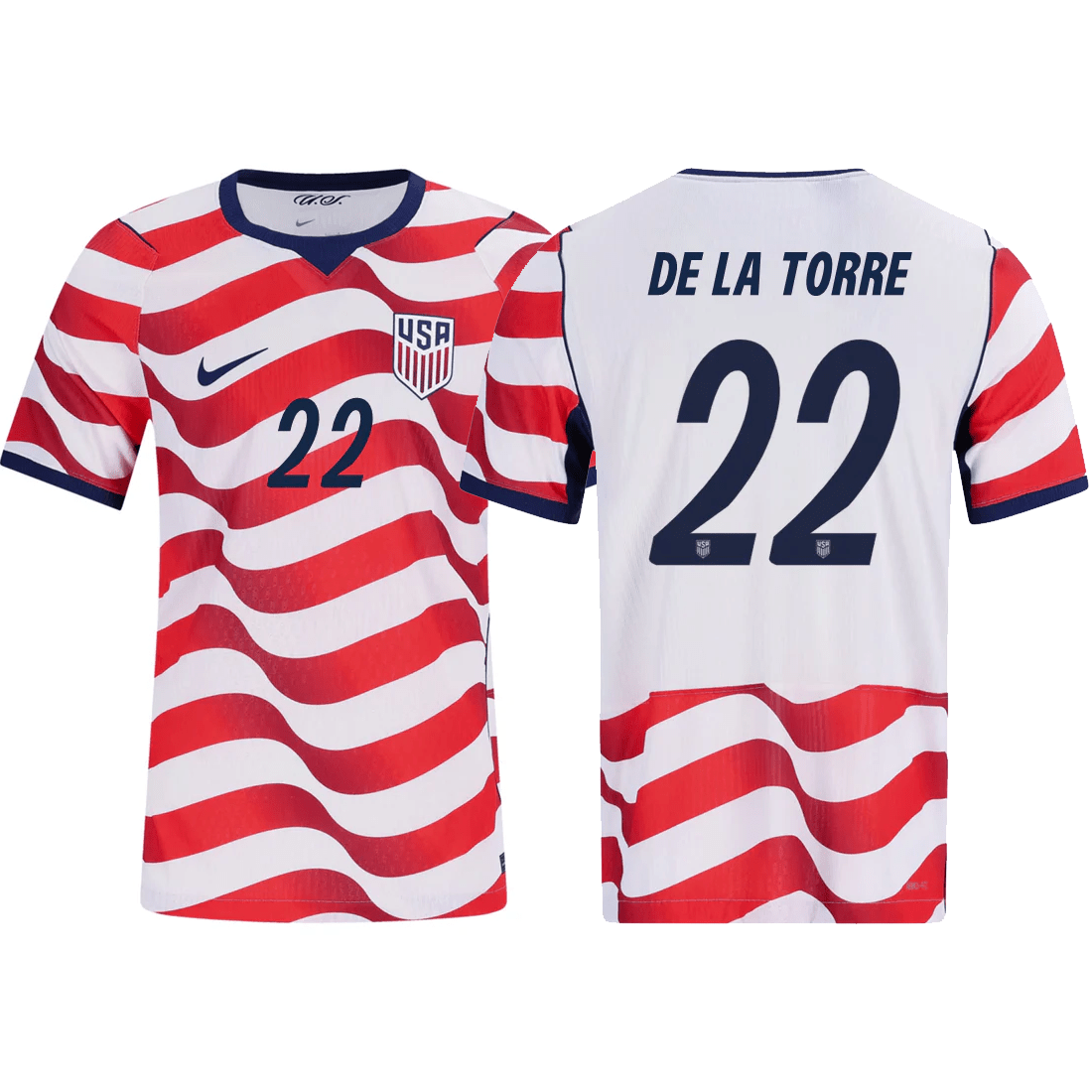 Nike Mens De la Torre United States Match Authentic Home Jersey 2026 (Sail/Midnight Navy)