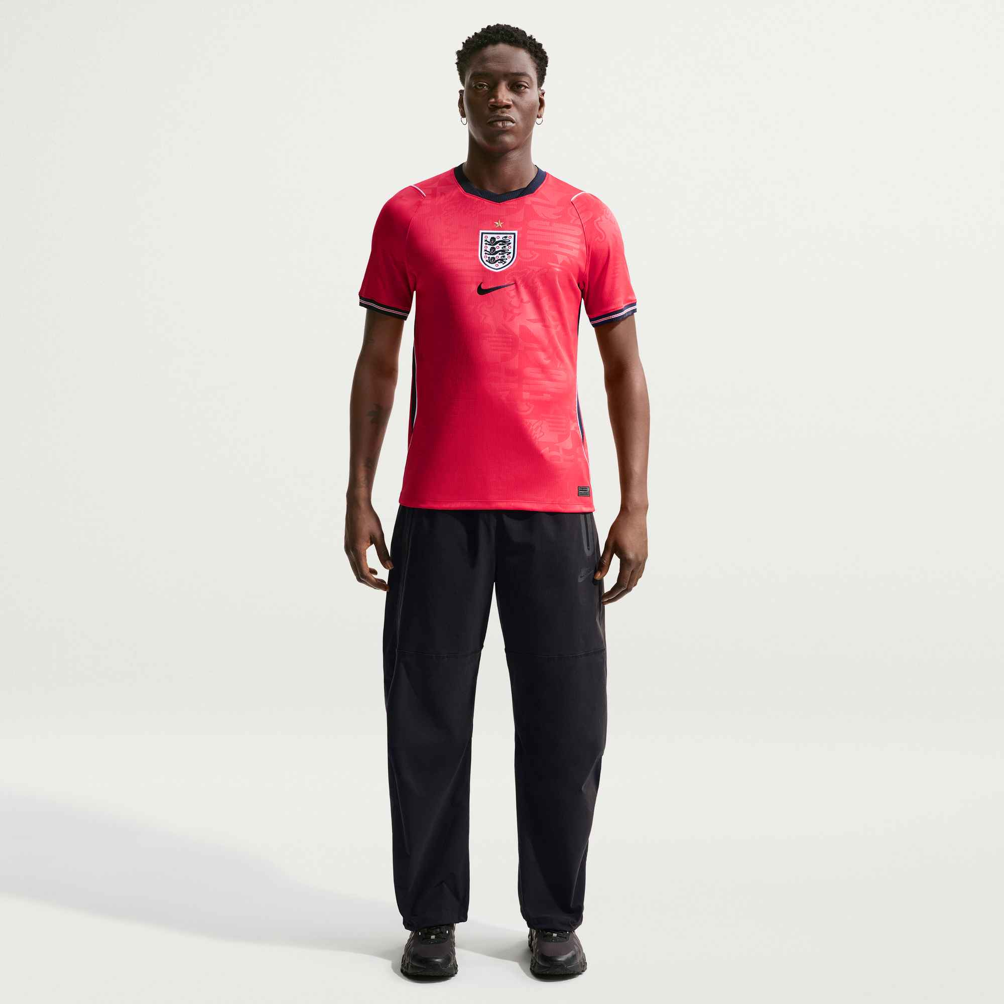 Nike Men's England Away Stadium Jersey 2026 (Speed Red/Obsidian)