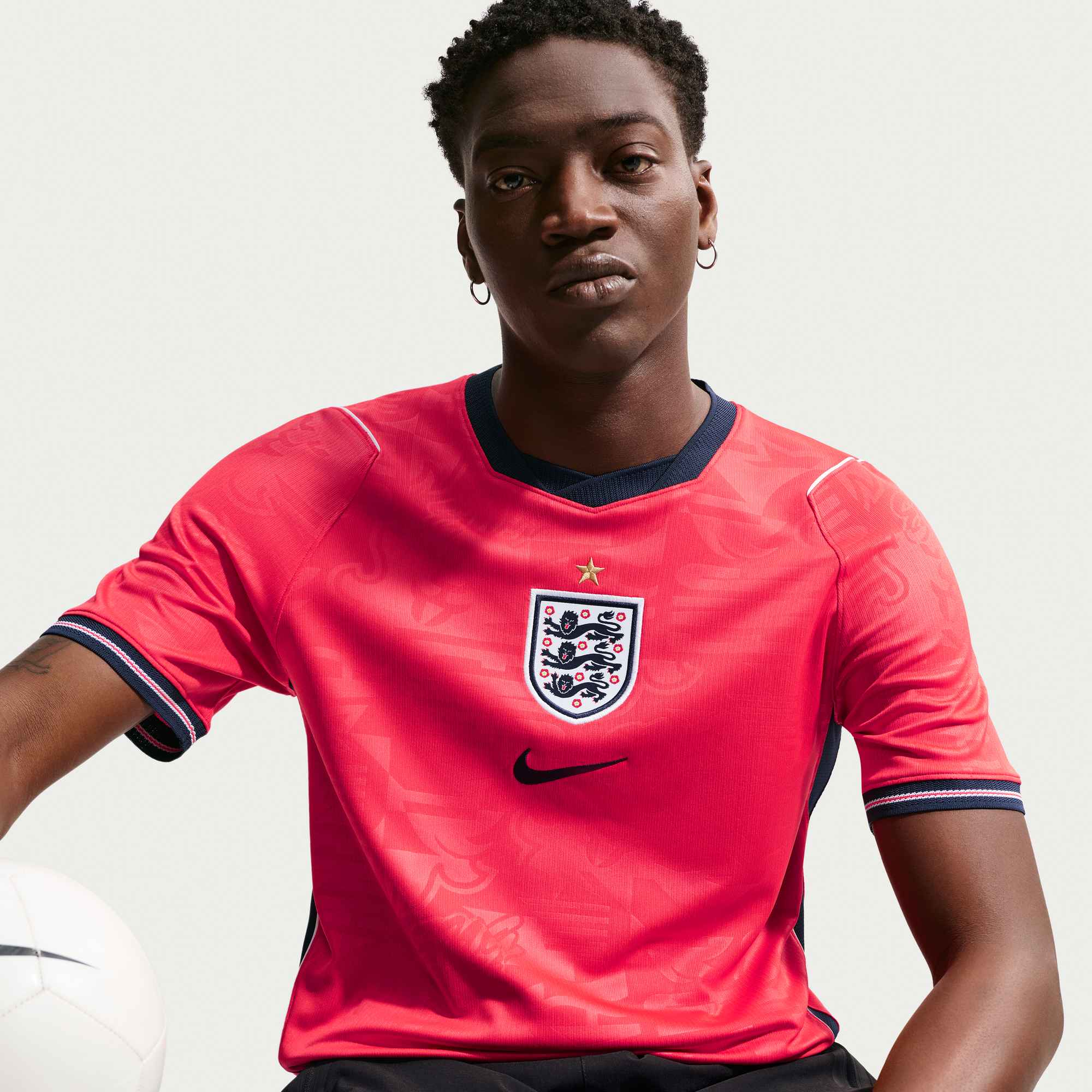 Nike Men's England Away Stadium Jersey 2026 (Speed Red/Obsidian)