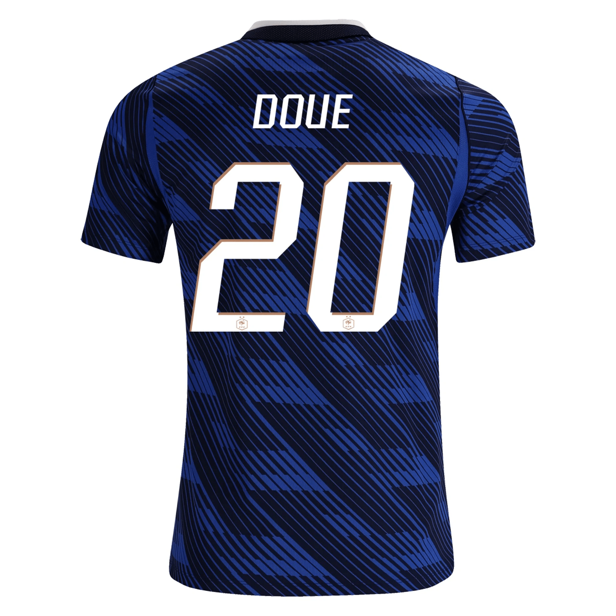 Nike Men's France Désiré Doué Home Stadium Jersey 2026 (Game Royal/Metallic Copper)