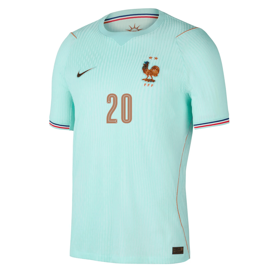 Nike Men's France Désiré Doué Match Authentic Away Jersey 2026 (Igloo/Monarch)