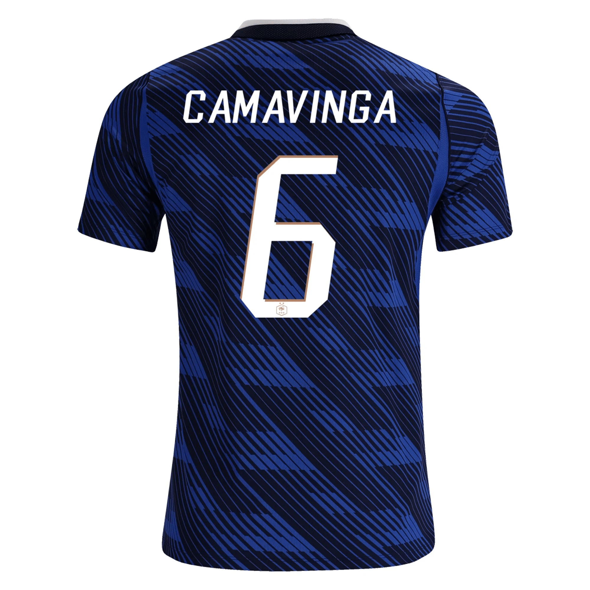 Nike Men's France Eduardo Camavinga Home Stadium Jersey 2026 (Game Royal/Metallic Copper)