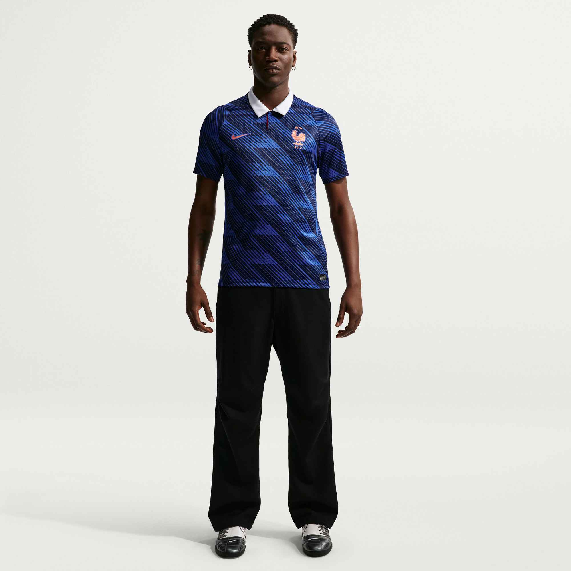 Nike Men's France Rayan Cherki Home Stadium Jersey 2026 (Game Royal/Metallic Copper)