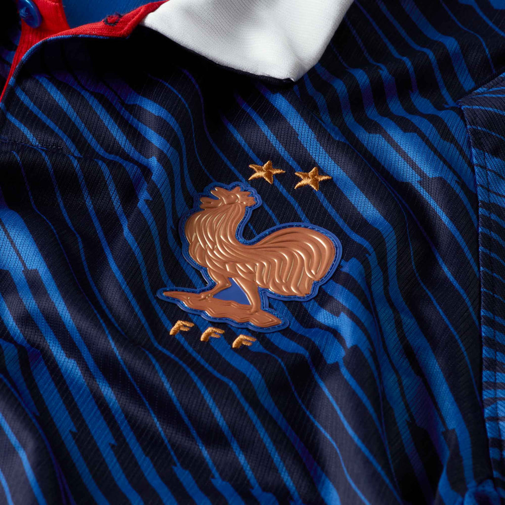Nike Men's France Rayan Cherki Home Stadium Jersey 2026 (Game Royal/Metallic Copper)