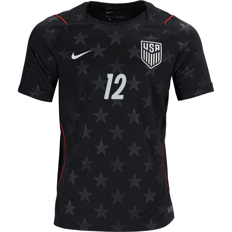 Nike Mens Freese United States Away Stadium Jersey 2026 (Dark Obsidian/Pure Platinum)