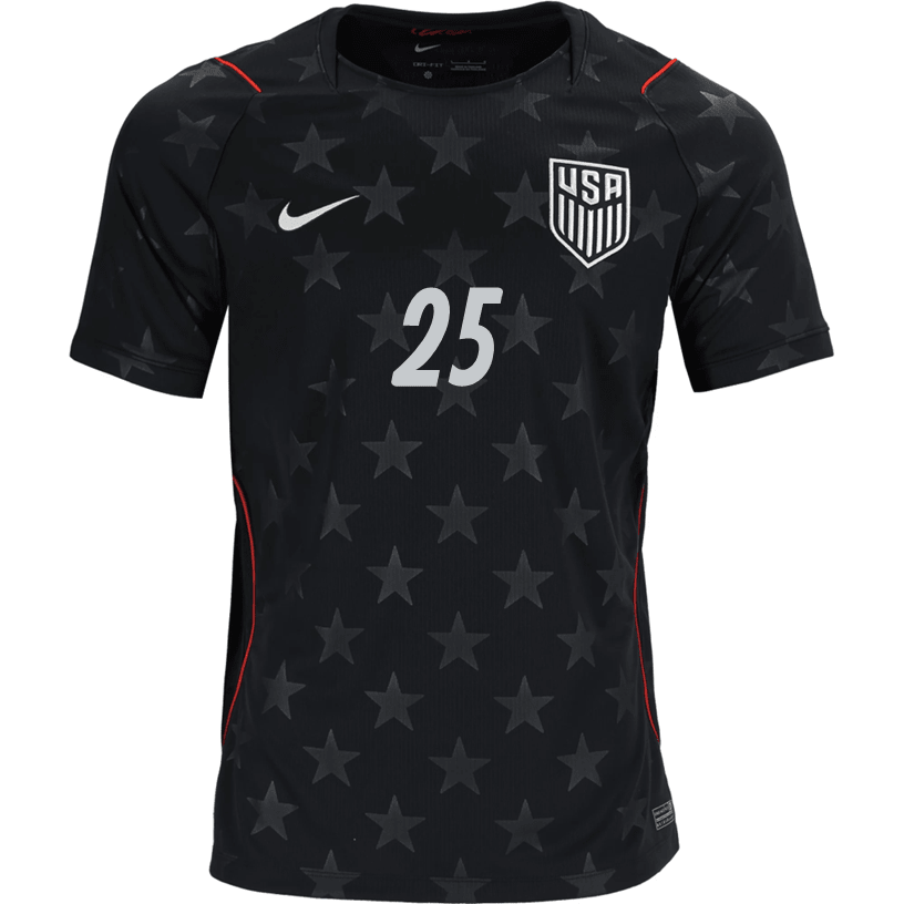 Nike Mens Luna United States Away Stadium Jersey 2026 (Dark Obsidian/Pure Platinum)