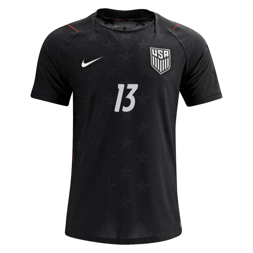Nike Men's M. Robinson United States Match Authentic Away Jersey 2026 (Dark Obsidian/Pure Platinum)
