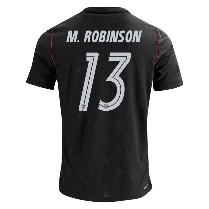 Nike Men's M. Robinson United States Match Authentic Away Jersey 2026 (Dark Obsidian/Pure Platinum)