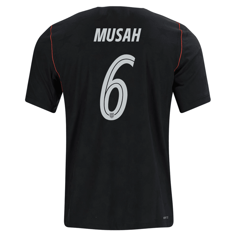 Nike Mens Musah United States Away Stadium Jersey 2026 (Dark Obsidian/Pure Platinum)