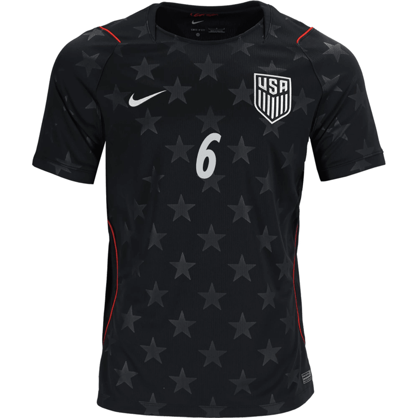 Nike Mens Musah United States Away Stadium Jersey 2026 (Dark Obsidian/Pure Platinum)