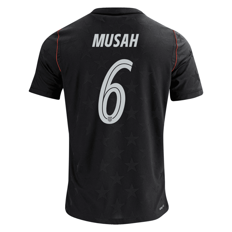 Nike Men's Musah United States Match Authentic Away Jersey 2026 (Dark Obsidian/Pure Platinum)