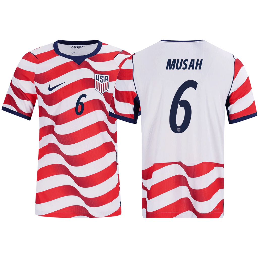 Nike Mens Musah United States Match Authentic Home Jersey 2026 (Sail/Midnight Navy)