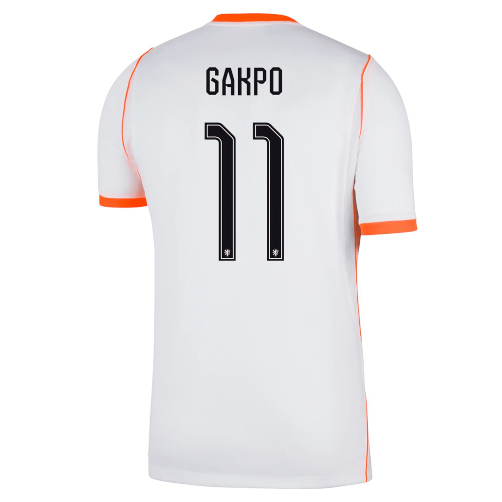 Nike Mens Netherlands Cody Gakpo Away Jersey 2026 (White/Hyper Crimson)