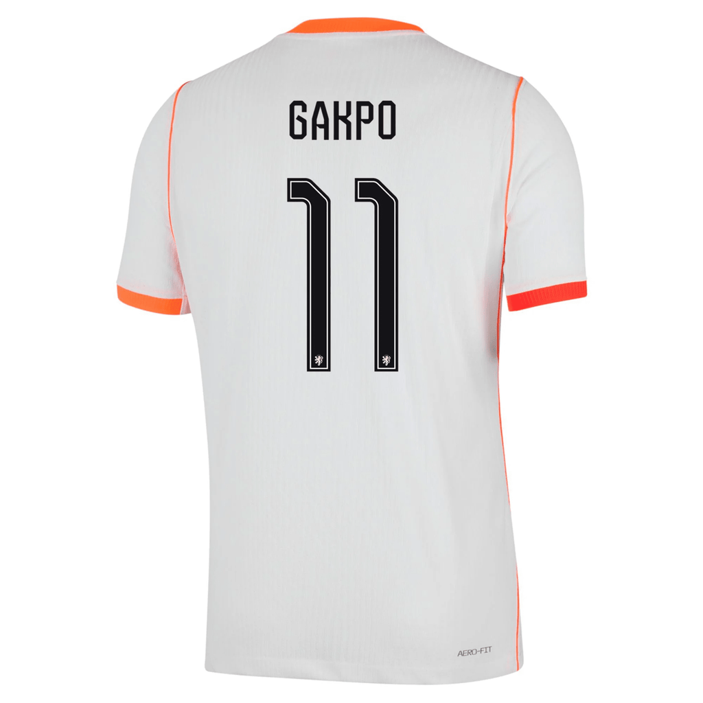 Nike Mens Netherlands Cody Gakpo Match Authentic Away Jersey 2026 (White/Hyper Crimson)