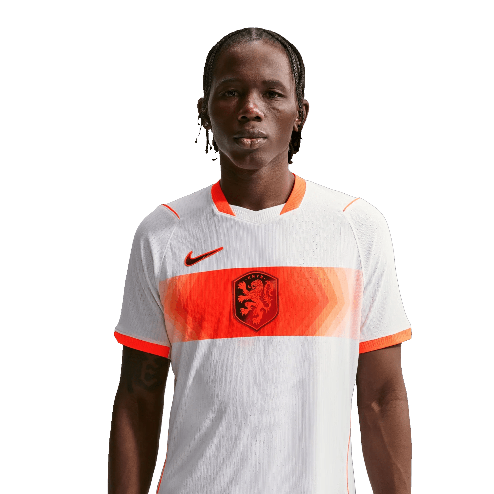 Nike Mens Netherlands Tijjani Reijnders Match Authentic Away Jersey 2026 (White/Hyper Crimson)