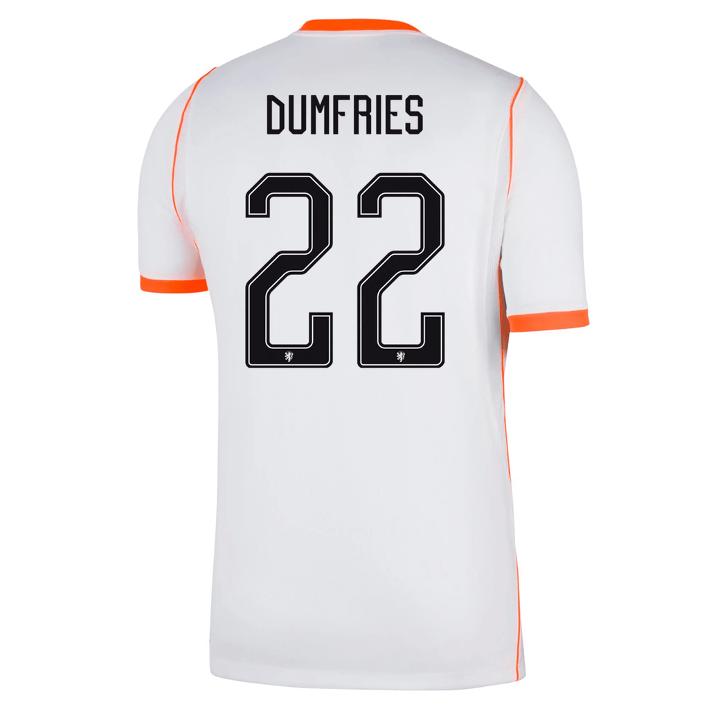 Nike Mens Netherlands Denzel Dumfries Away Jersey 2026 (White/Hyper Crimson)