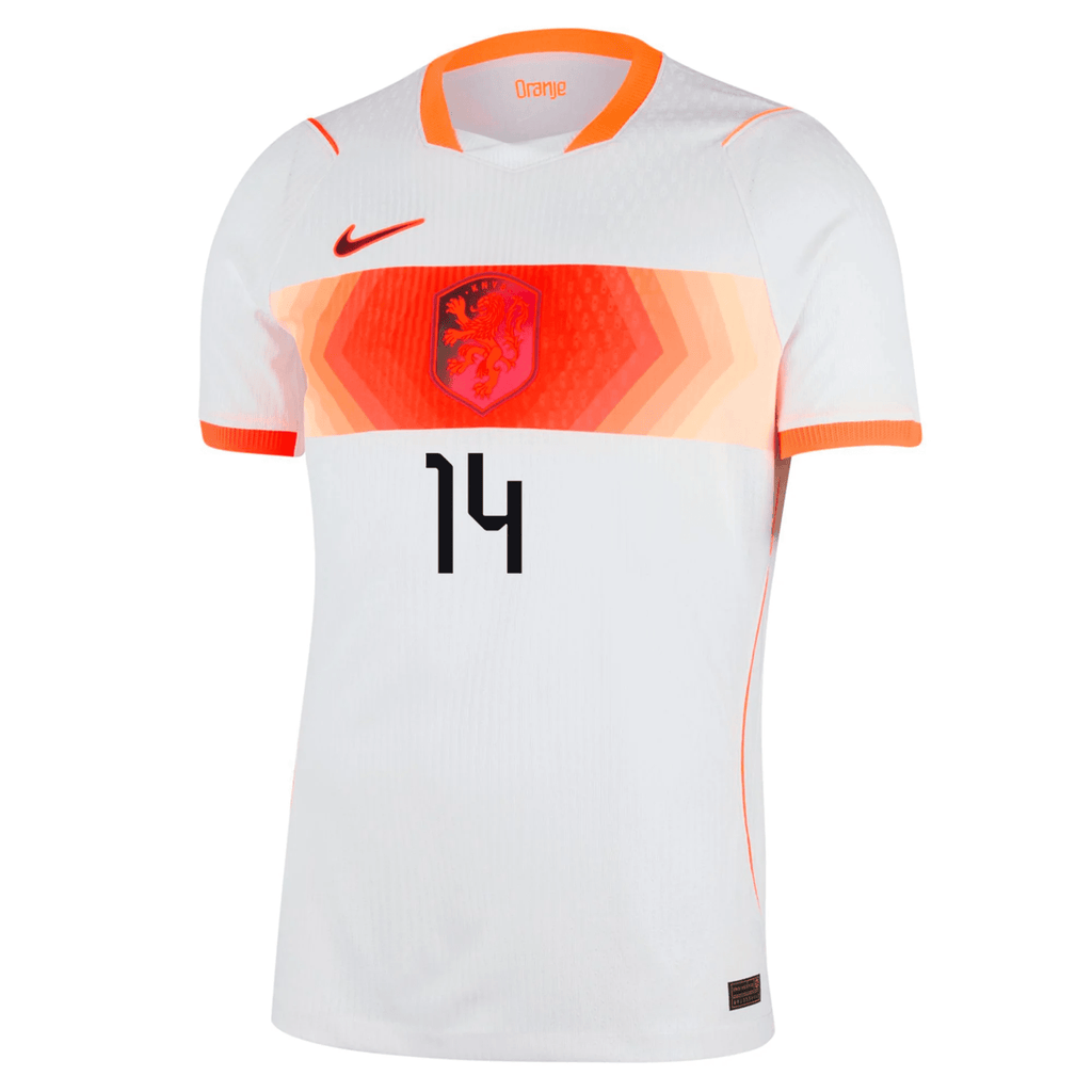 Nike Mens Netherlands Tijjani Reijnders Match Authentic Away Jersey 2026 (White/Hyper Crimson)