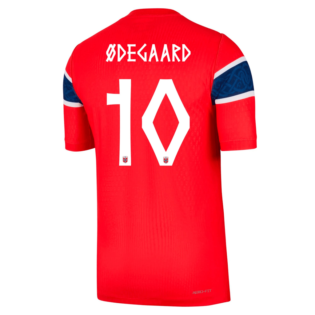 Nike Mens Norway Martin Ødegaard Match Authentic Home Jersey 2026 (Chile Red/White)