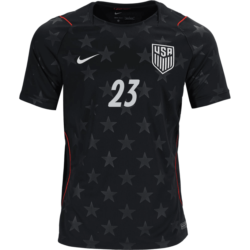 Nike Mens Steffen United States Away Stadium Jersey 2026 (Dark Obsidian/Pure Platinum)