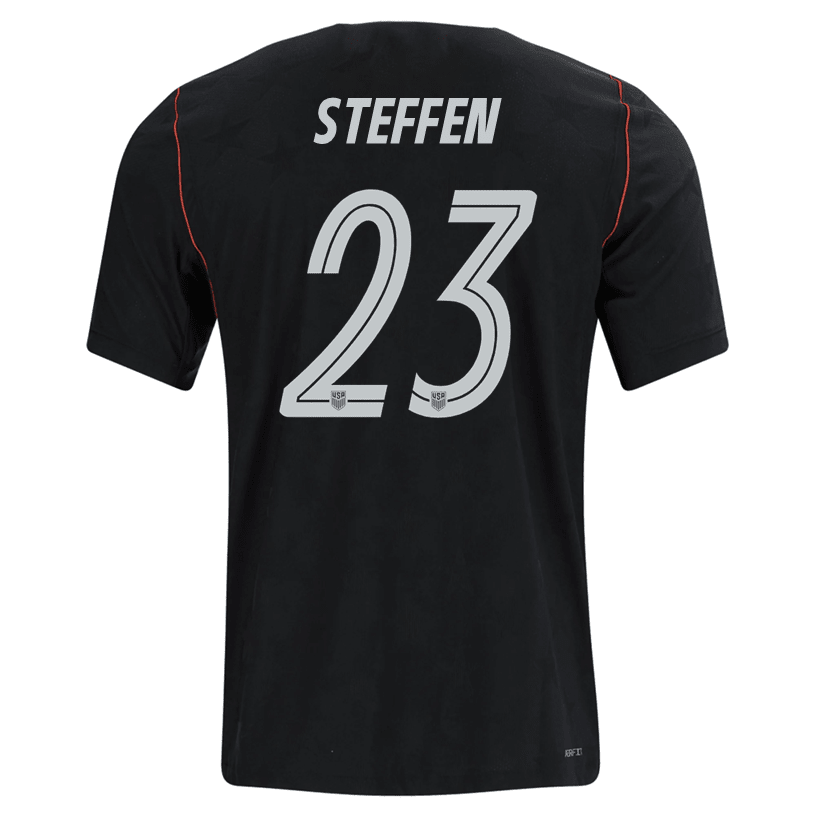 Nike Mens Steffen United States Away Stadium Jersey 2026 (Dark Obsidian/Pure Platinum)