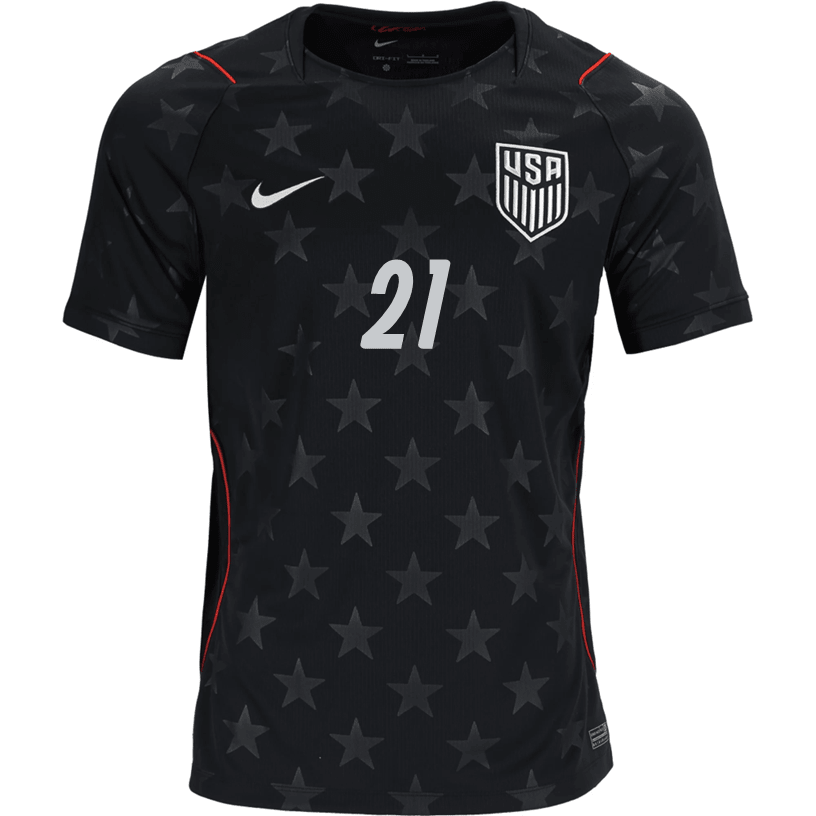 Nike Mens Tessmann United States Away Stadium Jersey 2026 (Dark Obsidian/Pure Platinum)