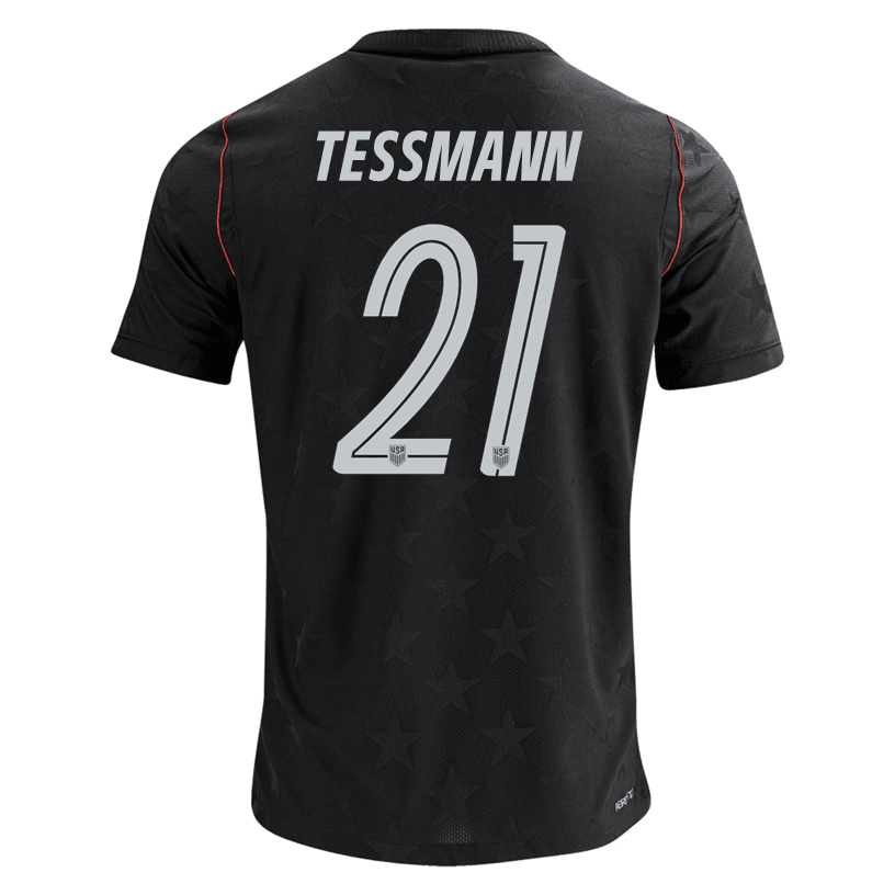 Nike Men's Tessmann United States Match Authentic Away Jersey 2026 (Dark Obsidian/Pure Platinum)