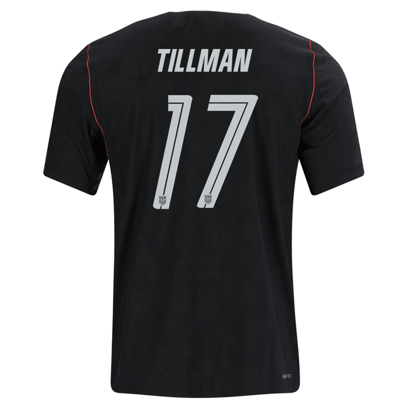 Nike Mens Tillman United States Away Stadium Jersey 2026 (Dark Obsidian/Pure Platinum)