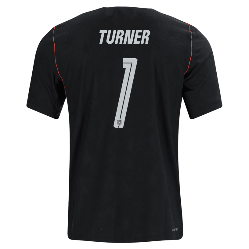 Nike Mens Turner United States Away Stadium Jersey 2026 (Dark Obsidian/Pure Platinum)