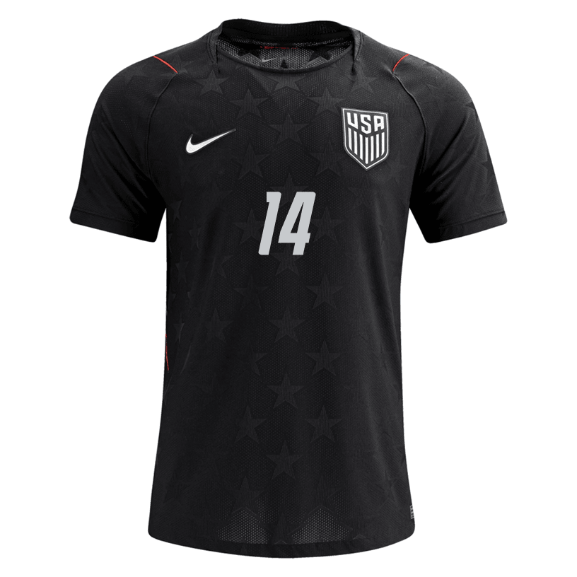 Nike Men's Weah United States Match Authentic Away Jersey 2026 (Dark Obsidian/Pure Platinum)
