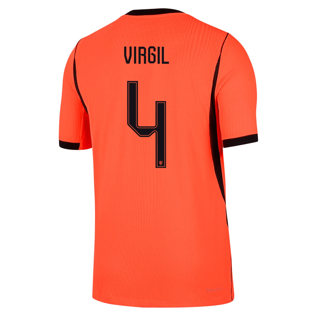 Nike Netherlands Virgil Van Dijk Match Authentic Home Jersey 2026 (Hyper Crimson/Black)