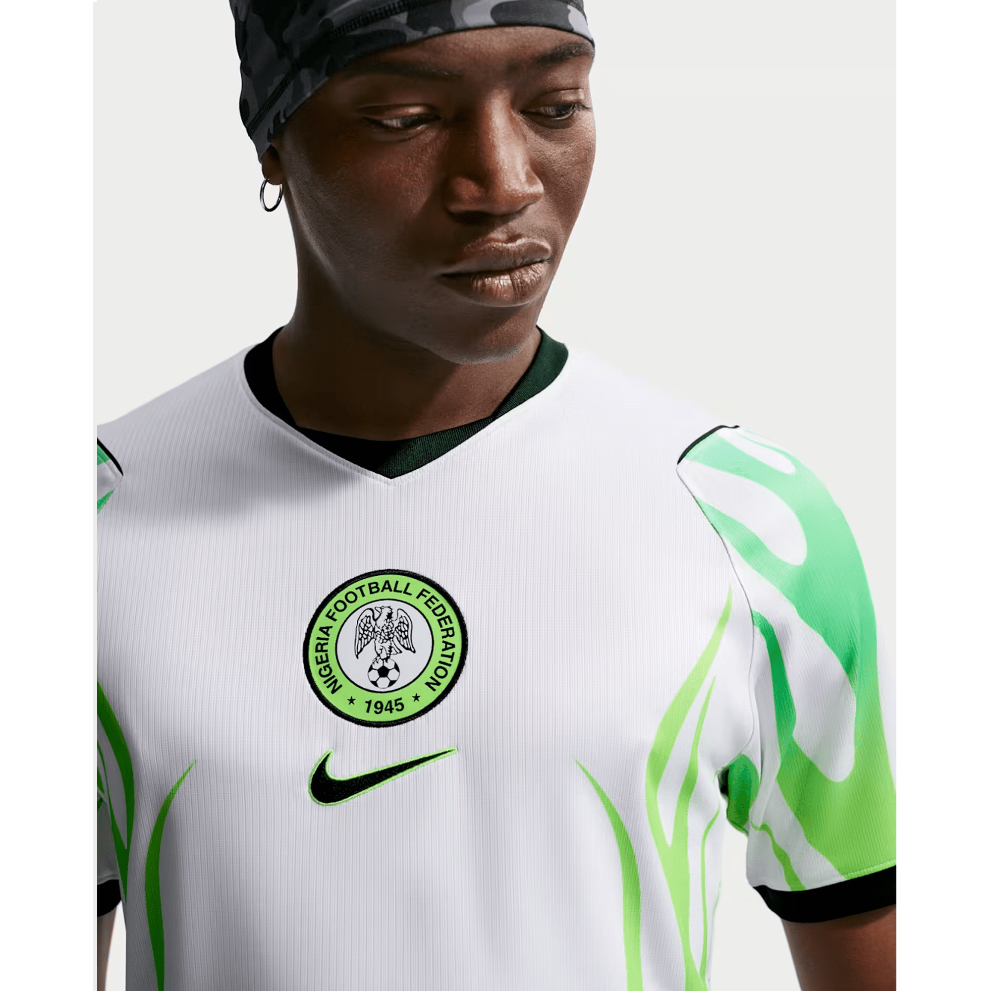 Nike Nigeria Away Jersey 2026 (White/Green Glow/Black)