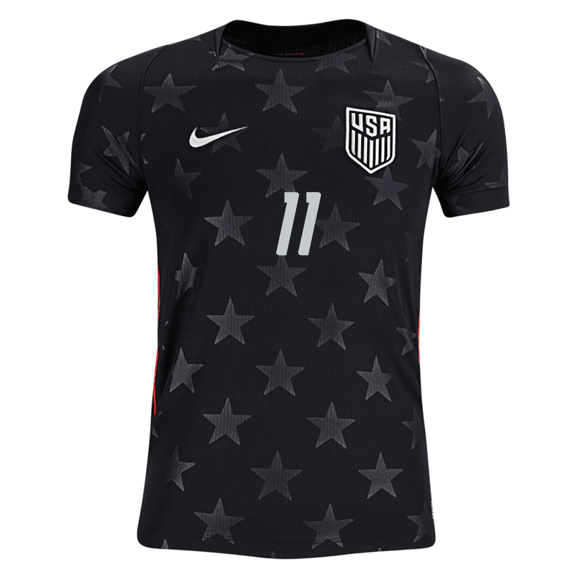 Nike Youth Aaronson United States Away Stadium Jersey 2026 (Dark Obsidian/Pure Platinum)