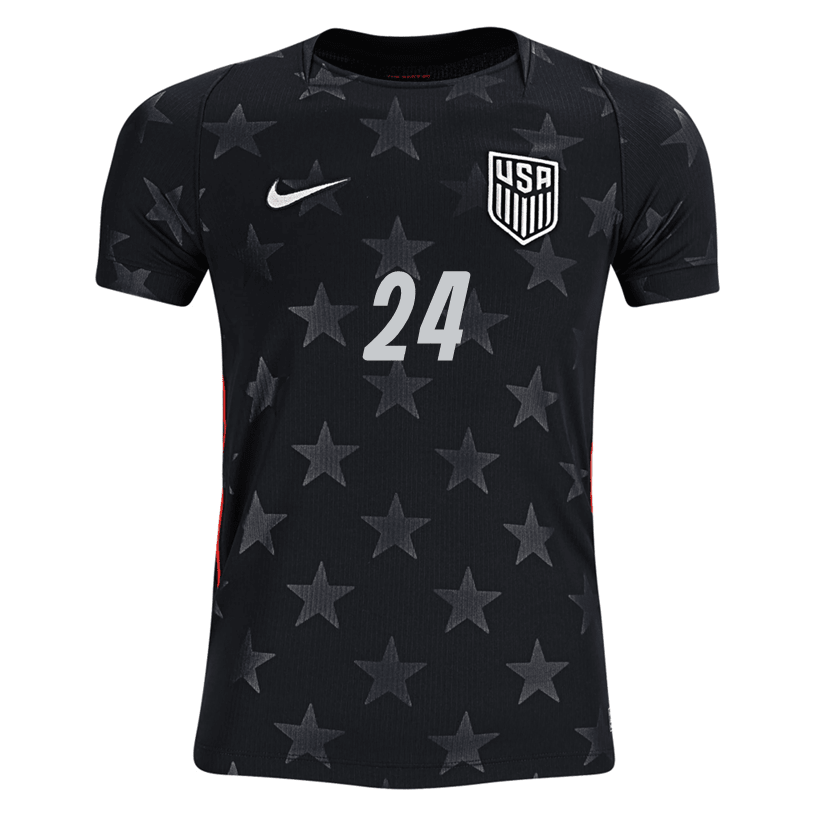 Nike Youth Carter-Vickers United States Away Stadium Jersey 2026 (Dark Obsidian/Pure Platinum)