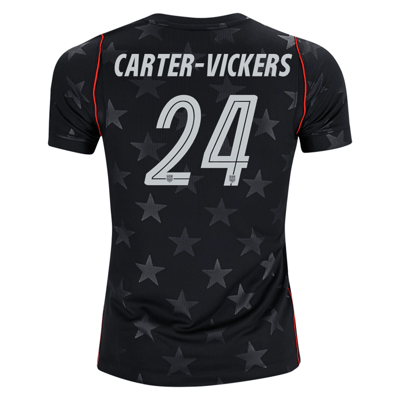 Nike Youth Carter-Vickers United States Away Stadium Jersey 2026 (Dark Obsidian/Pure Platinum)