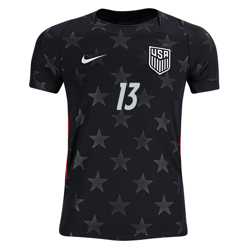 Nike Youth M. Robinson United States Away Stadium Jersey 2026 (Dark Obsidian/Pure Platinum)