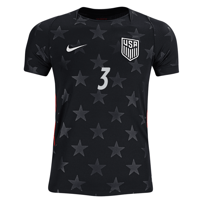 Nike Youth Richards United States Away Stadium Jersey 2026 (Dark Obsidian/Pure Platinum)