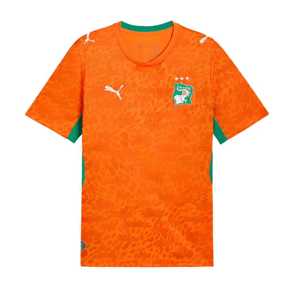 Puma Mens Ivory Coast Home Jersey 2026 (Orange/Green)