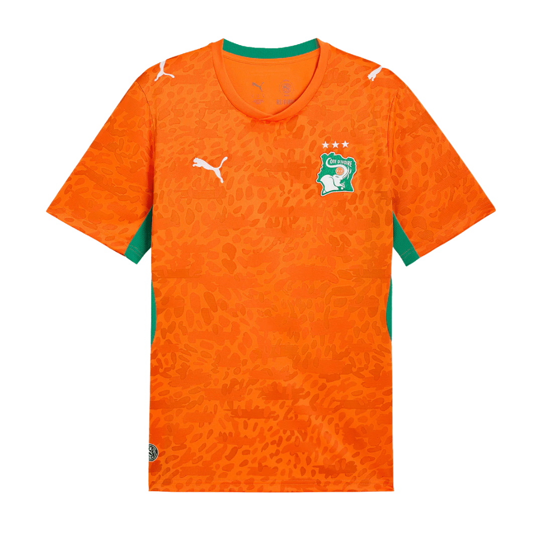 Puma Mens Ivory Coast Home Jersey 2026 (Orange/Green)