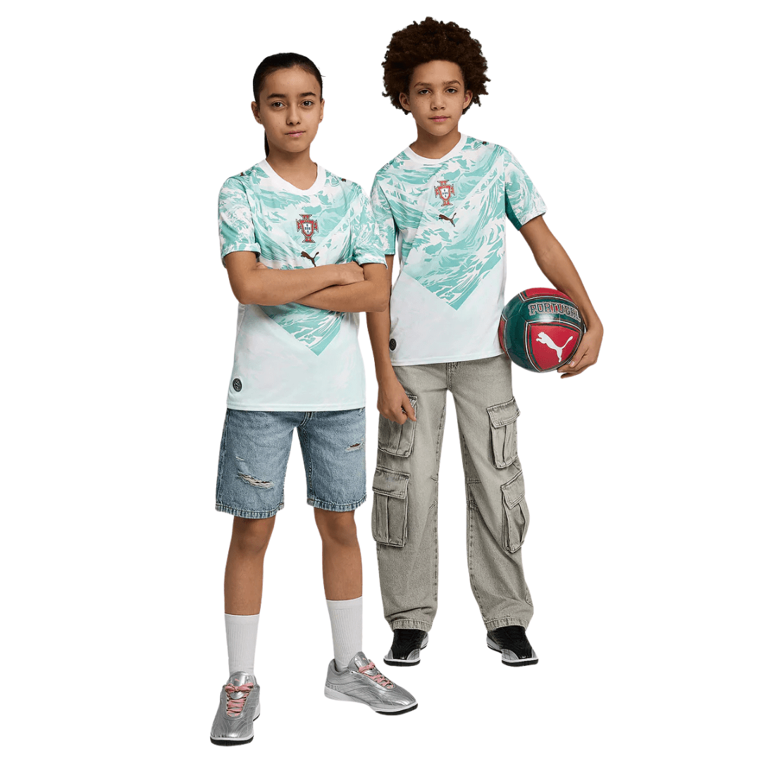 Puma Youth Portugal Away Jersey 2026 (White/Green)