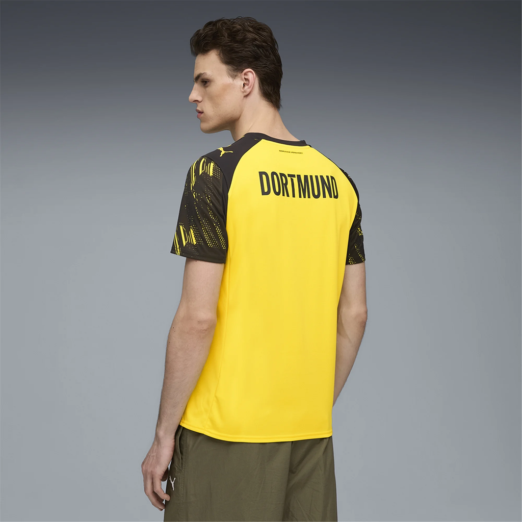 Puma Men's BVB Dortmund Home Jersey w/ Bundesliga Patch 25/26 (Faster Yellow/Black)