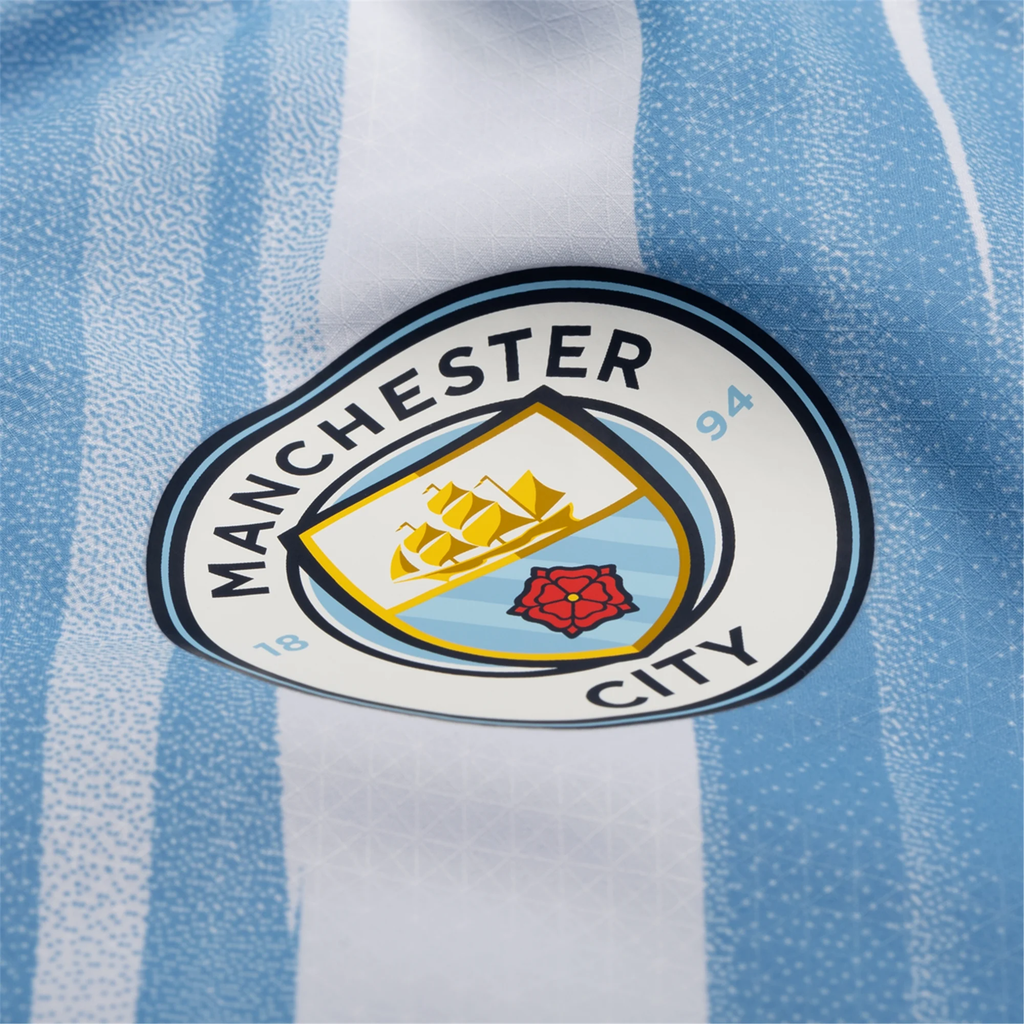 Puma Manchester City Authentic Reijnders Home Jersey w/ Champions League Patches 25/26 (Team Light Blue/White)