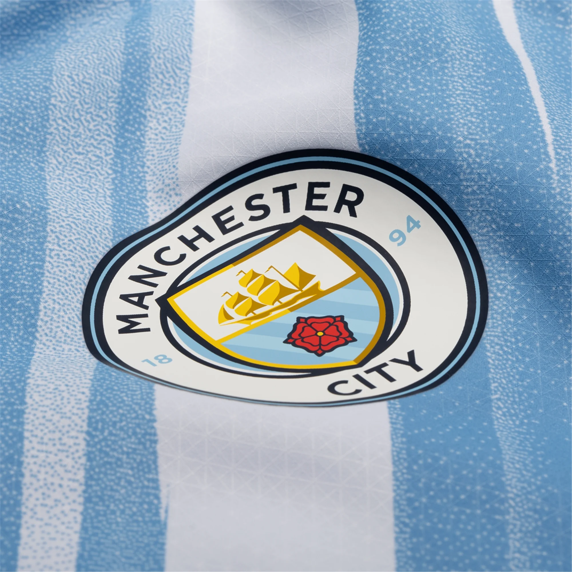 Puma Manchester City Authentic O’ Reilly Home Jersey w/ Champions League Patches 25/26 (Team Light Blue/White)