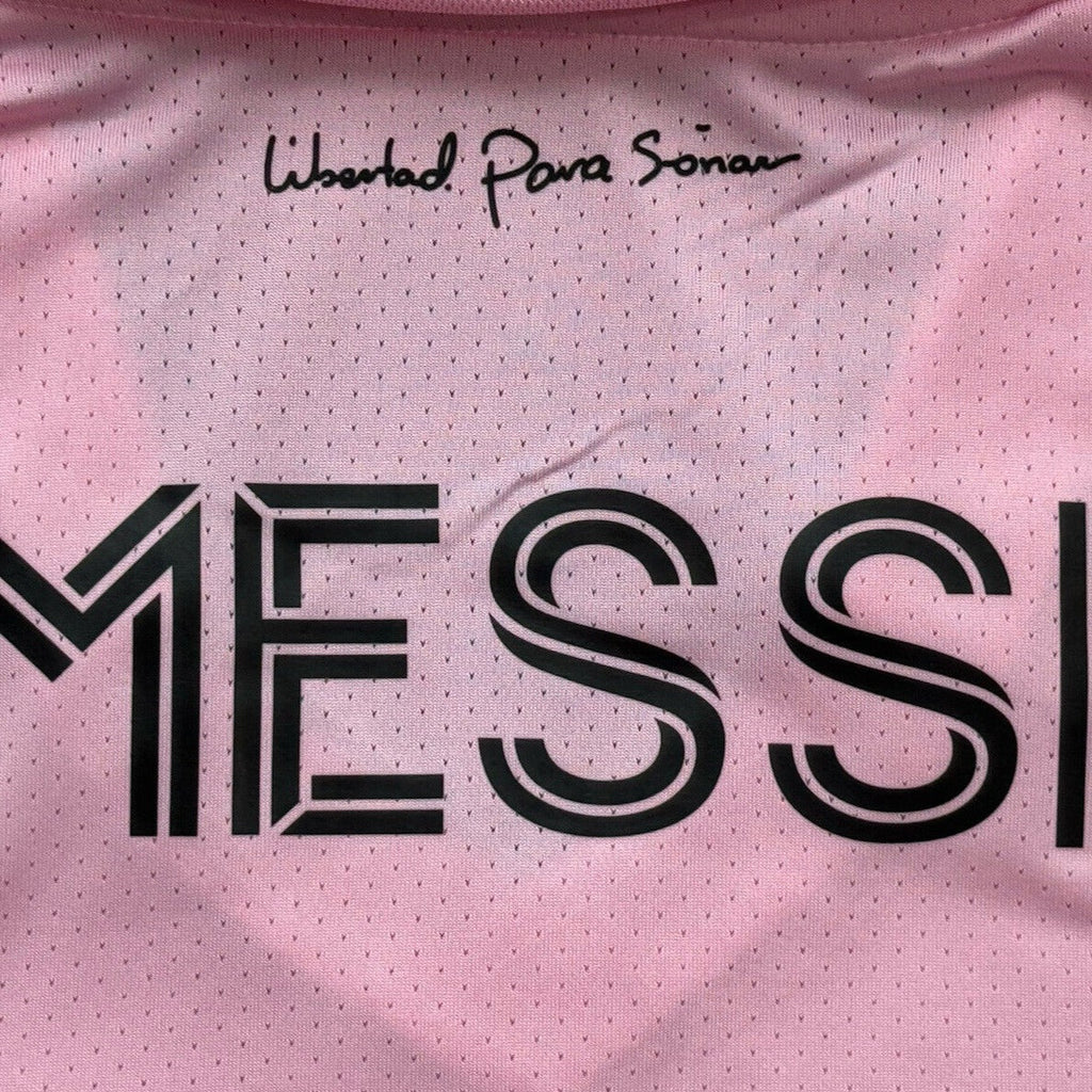 adidas Authentic Inter Miami Lionel Messi Home Jersey 22/23 w/ Leagues Cup Final + Match Details (True Pink/Black)