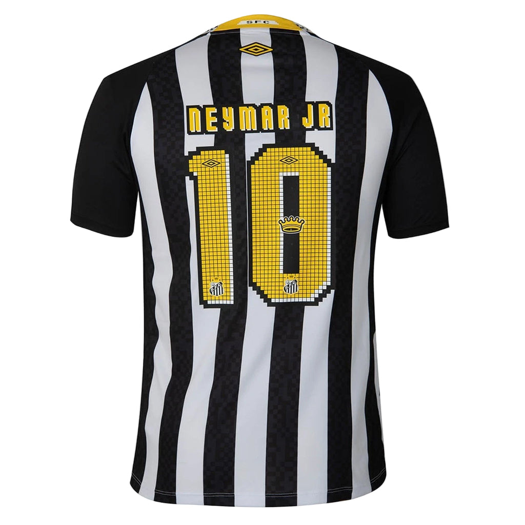 Umbro Men's Neymar Jr Santos FC Away Jersey 25/26 (Black/White)